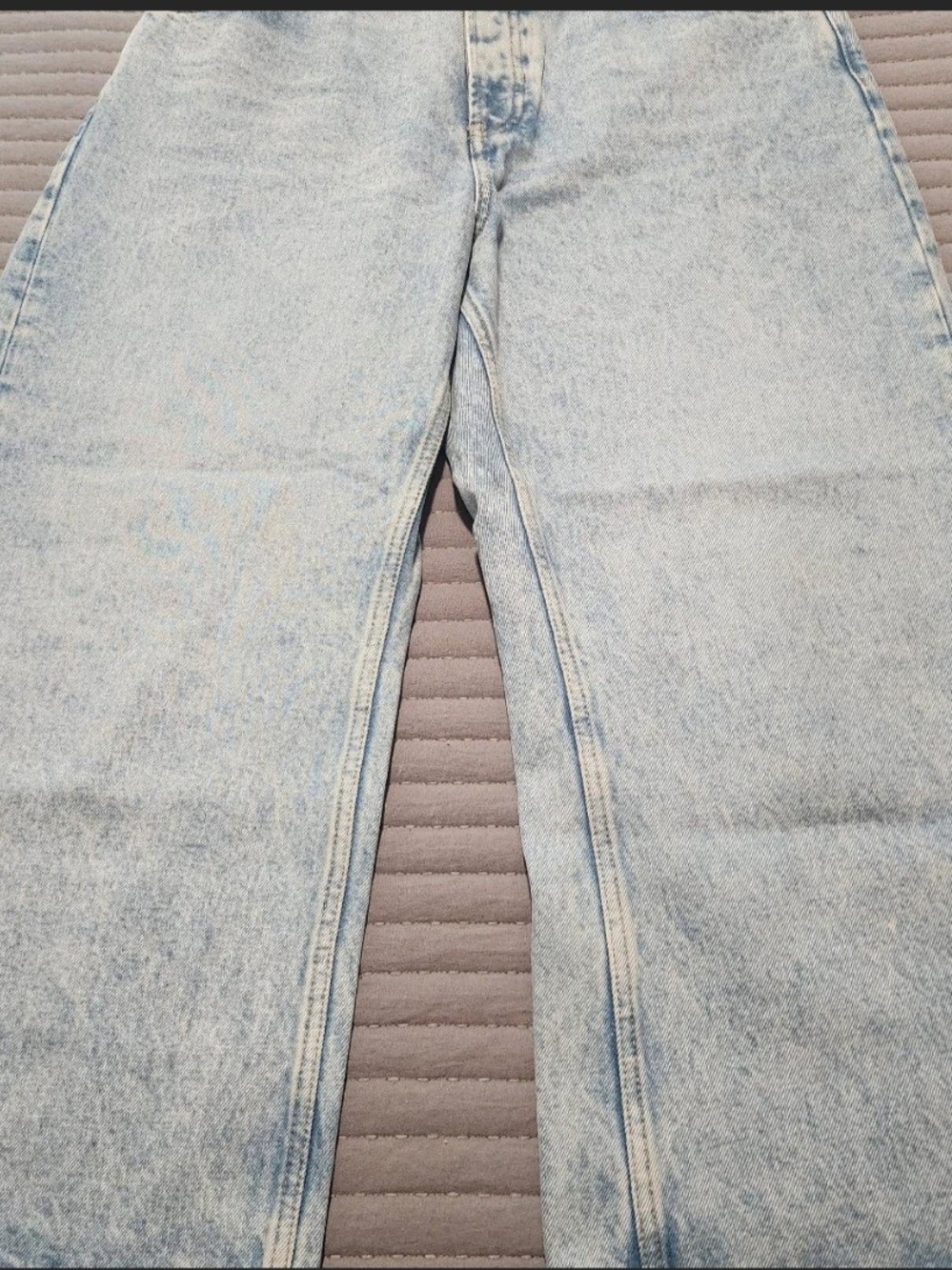 Free People Light Blue Cropped Straight Jeans